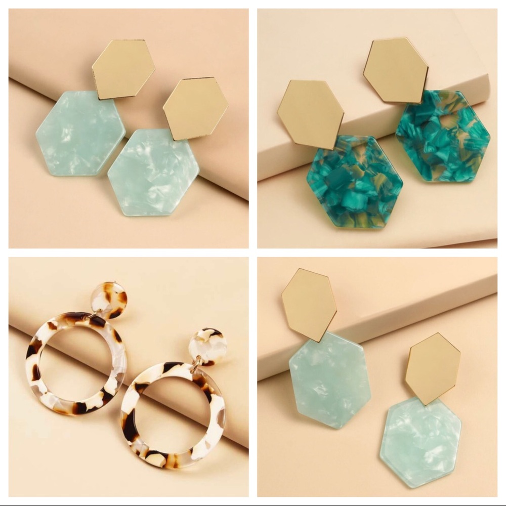 Beautiful set of 3 Statement Earrings